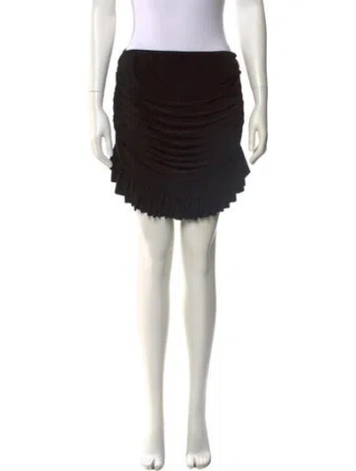 Pre-owned Norma Kamali Ruffle Embellishment Mini Skirt W/ Tags In Black
