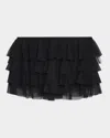 Norma Kamali Ruffle Shorts In Black