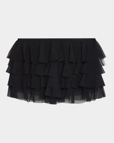 Norma Kamali Ruffle Shorts In Black