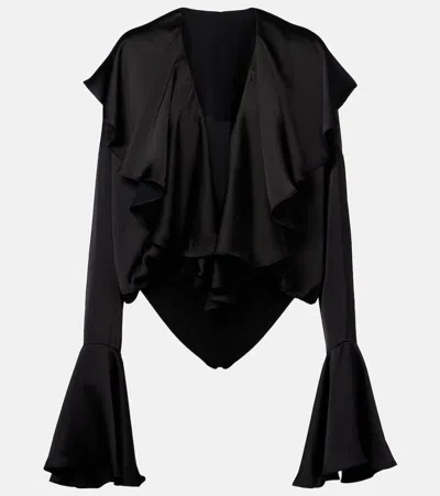 NORMA KAMALI RUFFLED BODYSUIT