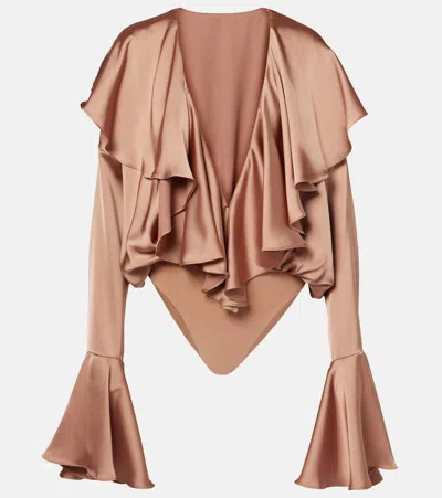 NORMA KAMALI RUFFLED BODYSUIT