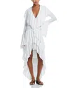 Norma Kamali Tiered Ruffled Asymmetric Maxi Dress In Snow White