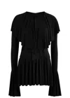 Norma Kamali Ruffled Jersey Mini Dress In Black