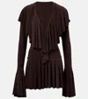 Norma Kamali Ruffled Jersey Minidress