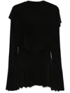 Norma Kamali Ruffled Jersey Mini Dress In Black