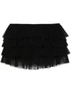 Norma Kamali Ruffled Skorts In Schwarz