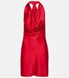 Norma Kamali Satin Minidress In Red