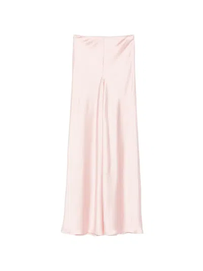 Norma Kamali Wide-leg Trousers With A Satin Finish In Pink