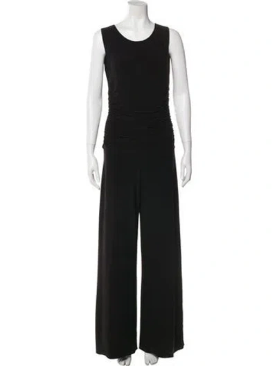 Pre-owned Norma Kamali Scoop Neck Jumpsuit In Black