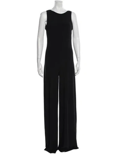 Pre-owned Norma Kamali Scoop Neck Jumpsuit In Black