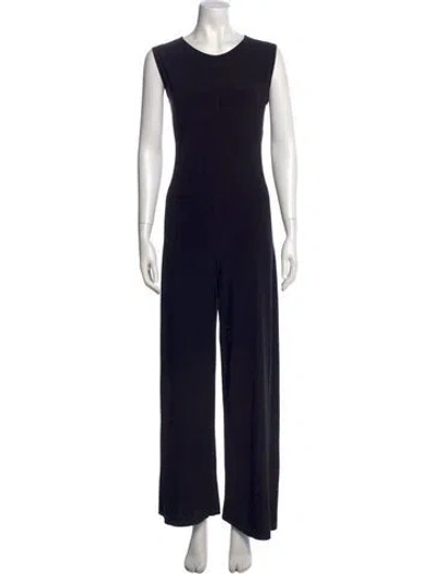 Pre-owned Norma Kamali Scoop Neck Jumpsuit In Black