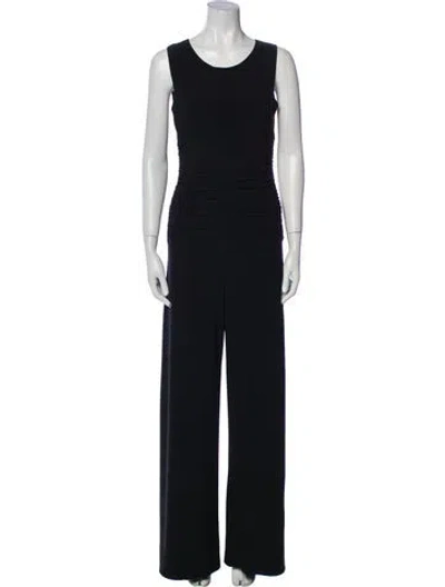 Pre-owned Norma Kamali Scoop Neck Jumpsuit In Black