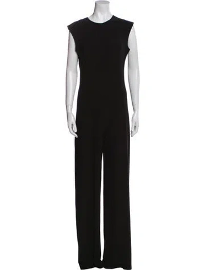 Pre-owned Norma Kamali Scoop Neck Jumpsuit In Black