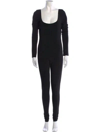 Pre-owned Norma Kamali Scoop Neck Jumpsuit In Black