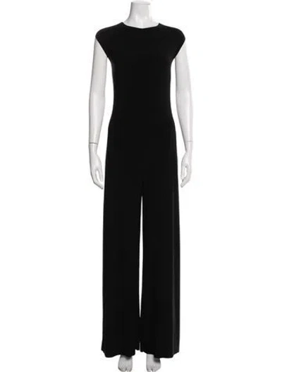 Pre-owned Norma Kamali Scoop Neck Jumpsuit In Black