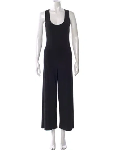 Pre-owned Norma Kamali Scoop Neck Jumpsuit In Black