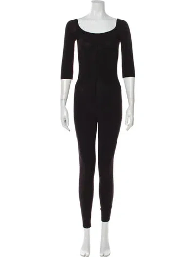 Pre-owned Norma Kamali Scoop Neck Jumpsuit In Black