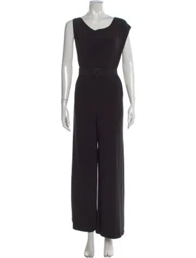 Pre-owned Norma Kamali Scoop Neck Jumpsuit In Black