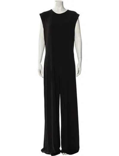 Pre-owned Norma Kamali Scoop Neck Jumpsuit In Black