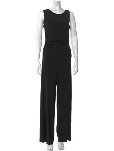 Pre-owned Norma Kamali Scoop Neck Jumpsuit In Black