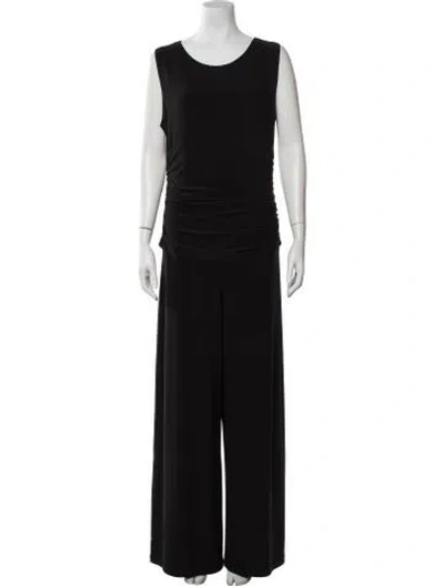 Pre-owned Norma Kamali Scoop Neck Jumpsuit In Black