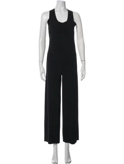 Pre-owned Norma Kamali Scoop Neck Jumpsuit In Black