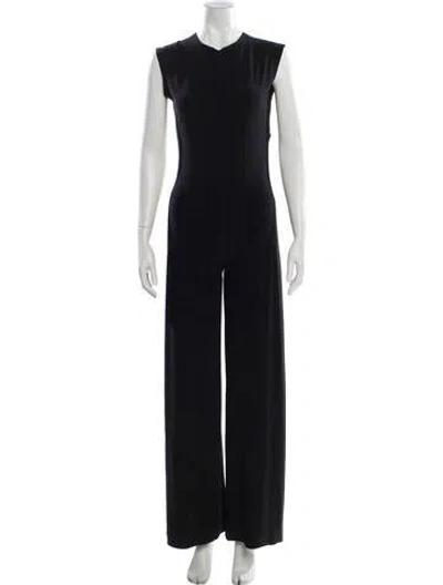 Pre-owned Norma Kamali Scoop Neck Jumpsuit W/ Tags In Black