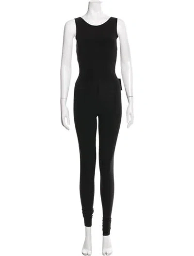 Pre-owned Norma Kamali Scoop Neck Jumpsuit W/ Tags In Black