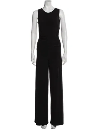 Pre-owned Norma Kamali Scoop Neck Jumpsuit W/ Tags In Black