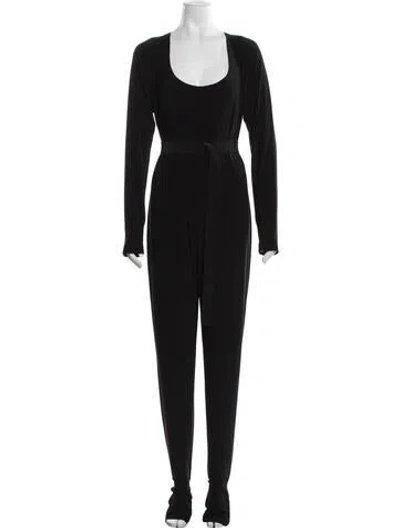 Pre-owned Norma Kamali Scoop Neck Jumpsuit W/ Tags In Black