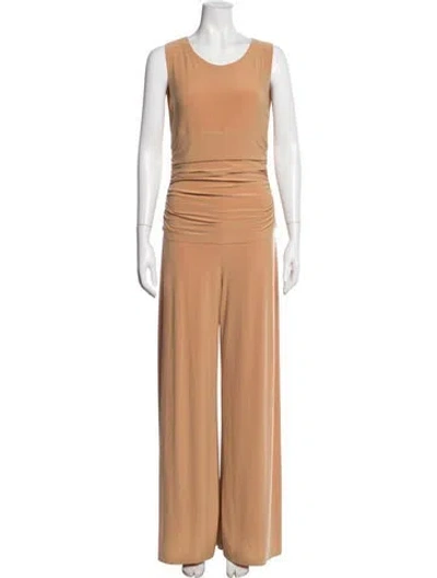 Pre-owned Norma Kamali Scoop Neck Jumpsuit In Yellow