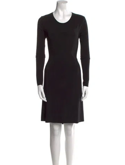 Pre-owned Norma Kamali Scoop Neck Knee-length Dress In Black