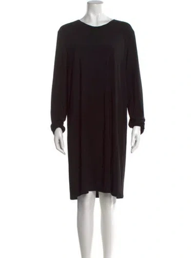 Pre-owned Norma Kamali Scoop Neck Knee-length Dress In Black