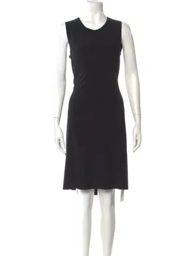 Pre-owned Norma Kamali Scoop Neck Knee-length Dress In Black