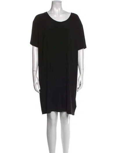 Pre-owned Norma Kamali Scoop Neck Knee-length Dress In Black