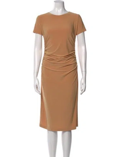 Pre-owned Norma Kamali Scoop Neck Knee-length Dress In Neutral