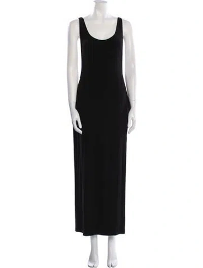 Pre-owned Norma Kamali Scoop Neck Long Dress In Black