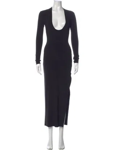 Pre-owned Norma Kamali Scoop Neck Long Dress In Blue