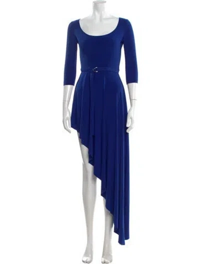 Pre-owned Norma Kamali Scoop Neck Long Dress In Blue
