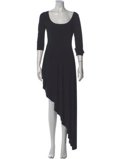 Pre-owned Norma Kamali Scoop Neck Long Dress W/ Tags In Gray