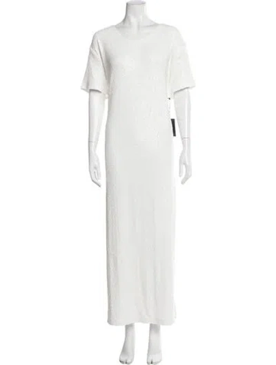 Pre-owned Norma Kamali Scoop Neck Long Dress W/ Tags In White