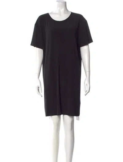 Pre-owned Norma Kamali Scoop Neck Mini Dress In Black