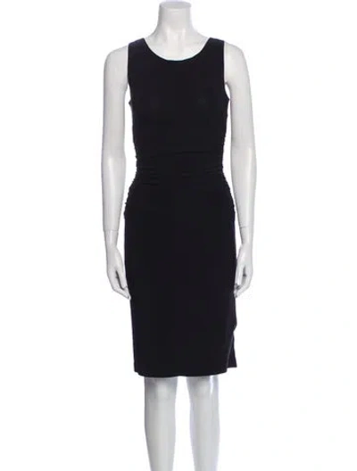 Pre-owned Norma Kamali Scoop Neck Mini Dress In Black