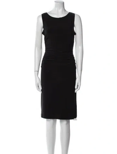 Pre-owned Norma Kamali Scoop Neck Mini Dress In Black