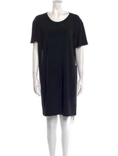 Pre-owned Norma Kamali Scoop Neck Mini Dress In Black