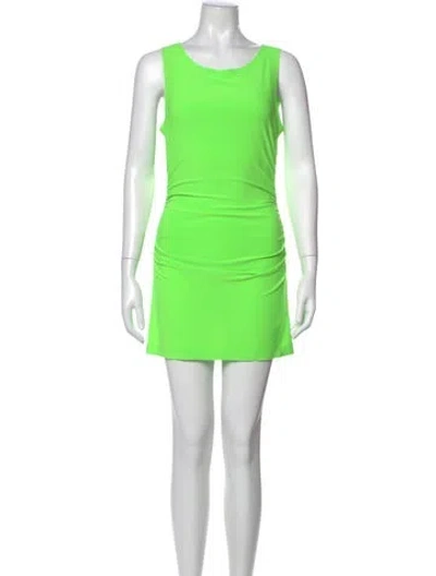 Pre-owned Norma Kamali Scoop Neck Mini Dress In Green