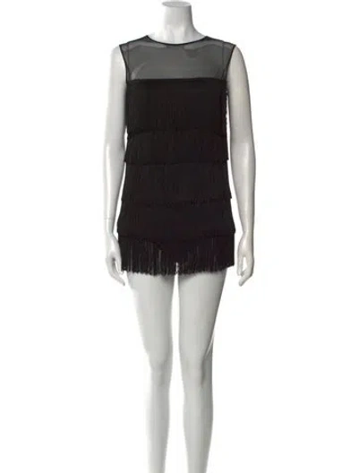 Pre-owned Norma Kamali Scoop Neck Mini Dress W/ Tags In Black