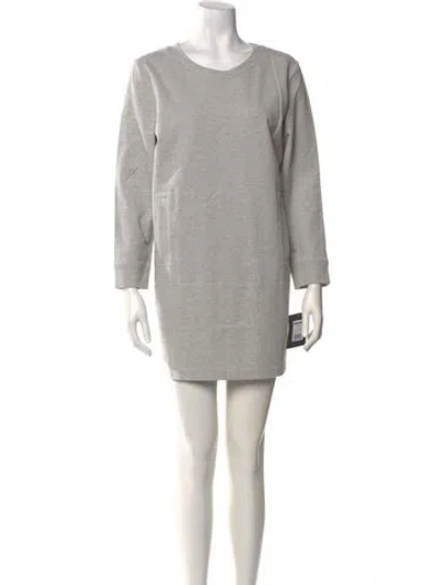 Pre-owned Norma Kamali Scoop Neck Mini Dress W/ Tags In Gray