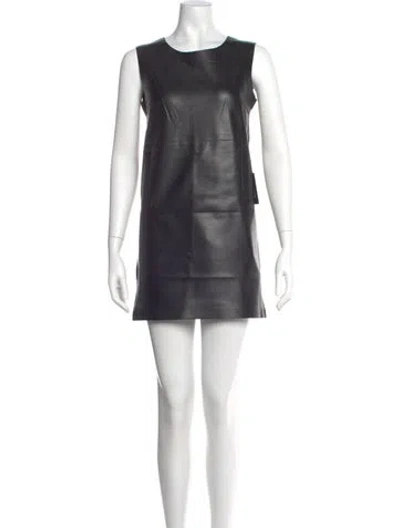 Pre-owned Norma Kamali Scoop Neck Mini Dress W/ Tags In Gray
