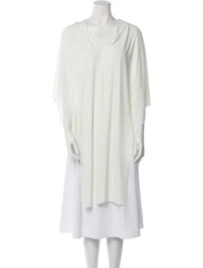 Pre-owned Norma Kamali Scoop Neck Mini Dress In White